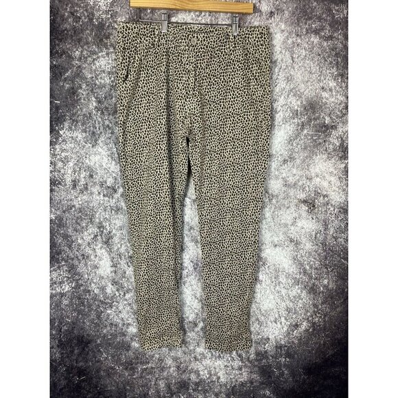 Soft Surroundings Jeans Women’s 12 High Rise Skinny Ankle Leopard Funky Artsy - Picture 1 of 13